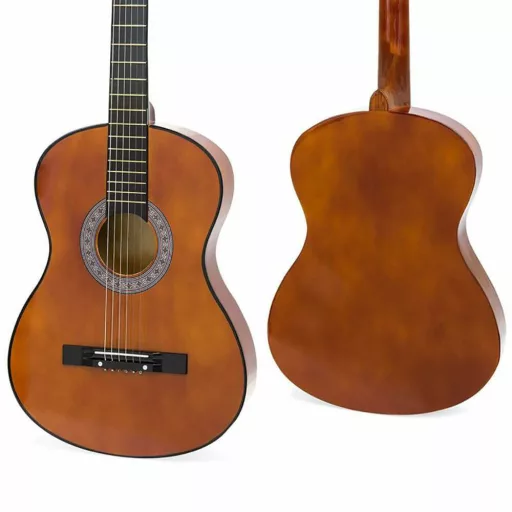 Gitara akustyczna dla początkujących, z tunerem w prezencie, w 2 kolorach-brązowa