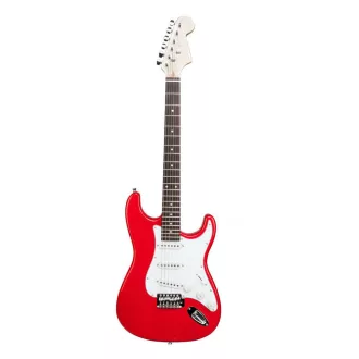   Gitara elektryczna dla początkujących, ze wzmacniaczem w prezencie-czerwona
