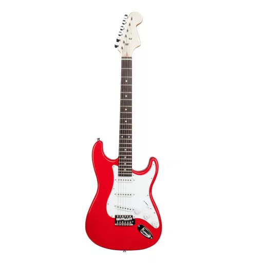 Gitara elektryczna dla początkujących, ze wzmacniaczem w prezencie-czerwona