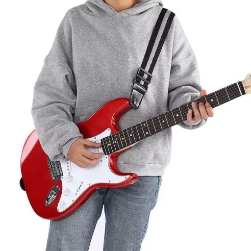 Gitara elektryczna dla początkujących, ze wzmacniaczem w prezencie-czerwona
