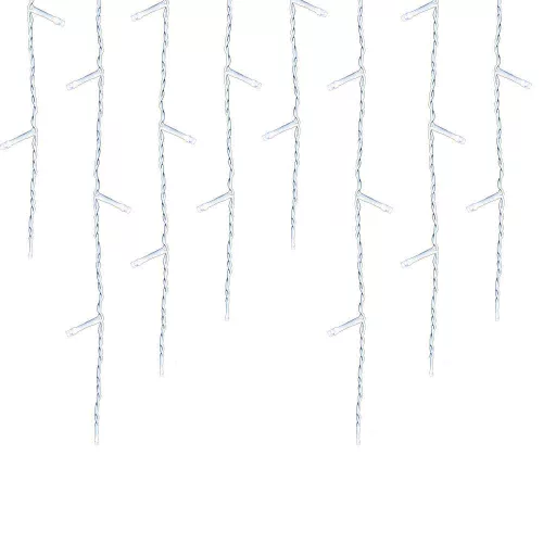 Kurtyna świetlna, sople LED-owe, w 2 rozmiarach, zimna biel-230 LED-owy