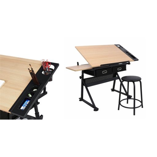 Stół kreślarski z regulacją i krzesłem w prezencie