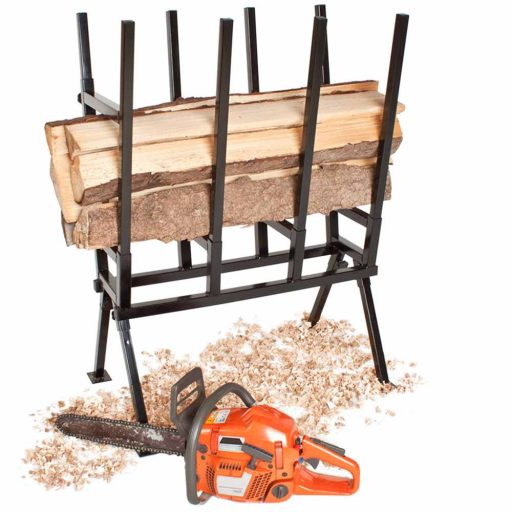 Metalowy koziołek do drewna