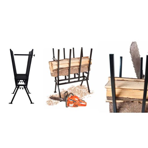 Metalowy koziołek do drewna