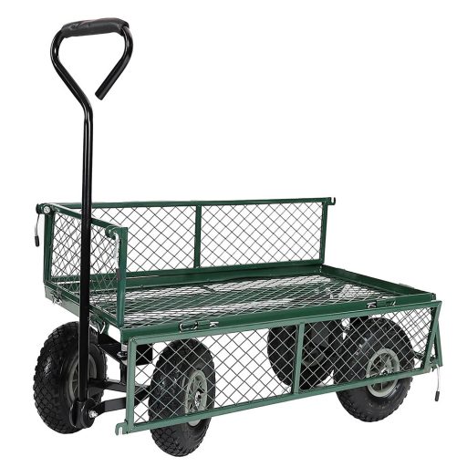 Metalowy wózek ogrodowy o ładowności 300 kg