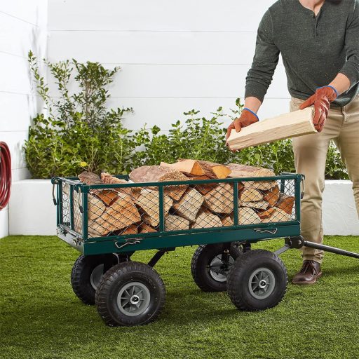Metalowy wózek ogrodowy o ładowności 300 kg