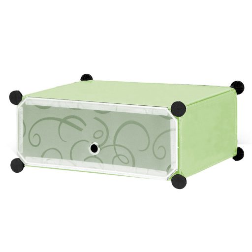 Plastikowa szafa modułowa do butów, w kilku kolorach, zielona