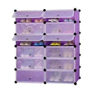    Plastikowa szafa modułowa do butów, w kilku kolorach, fioletowa