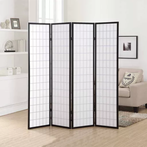 Ekran dzielący pokój 4-panelowy - Styl japoński