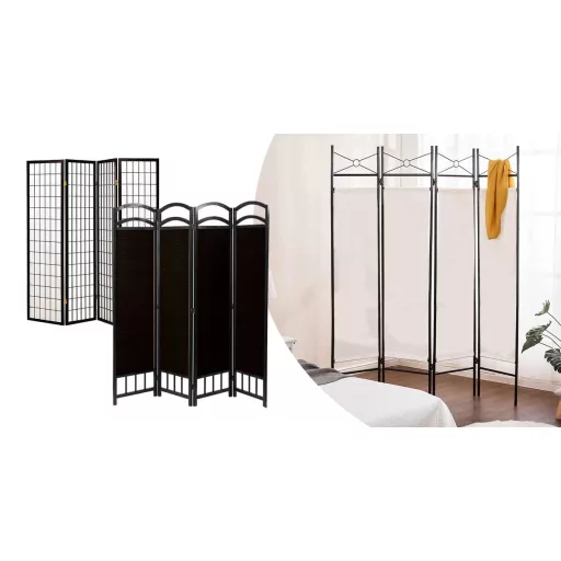 Ekran dzielący pokój 4-panelowy - Styl japoński
