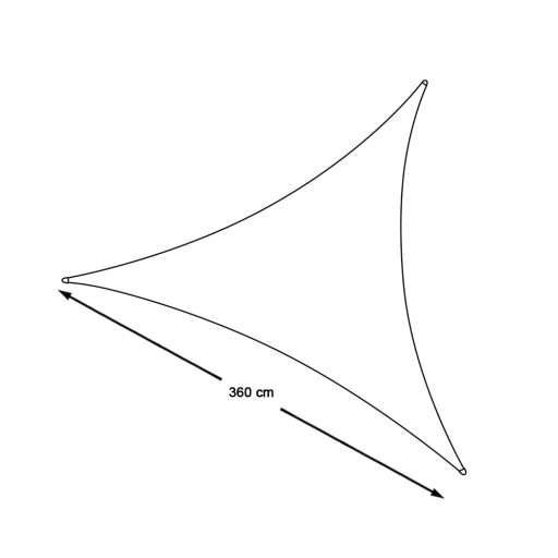 Żagiel przeciwsłoneczny, 3,6 metrowy, więcej rodzajów-trójkątny, polietylen, beżowy