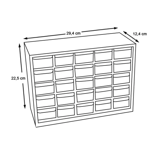 Organizer warsztatowy, 25 szufladek