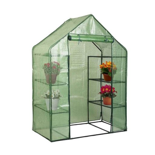 Mobilna szklarnia ogrodowa z półkami