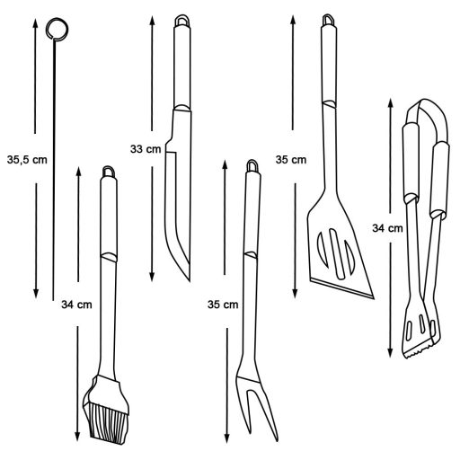 9-częściowy zestaw narzędzi do grillowania w torbie