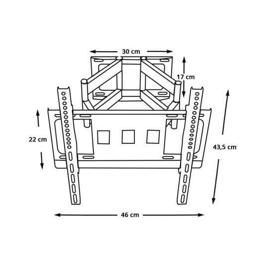 Uchwyt na ścianę, uchylny, obrotowy