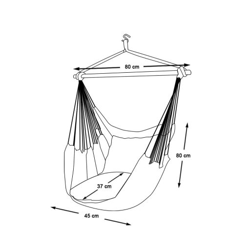 Fotel wiszący z poduszką-pomarańczowy