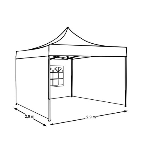 Plandeka na pawilon, kilka rodzajów - 2,9x2,9 metrowe zadaszenie i ściany boczne