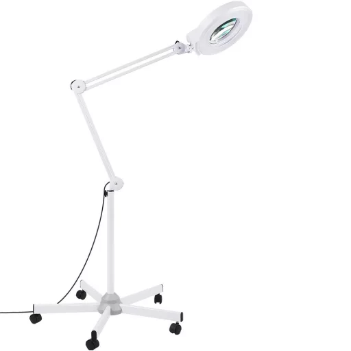 Lampa kosmetyczna z lupą na statywie