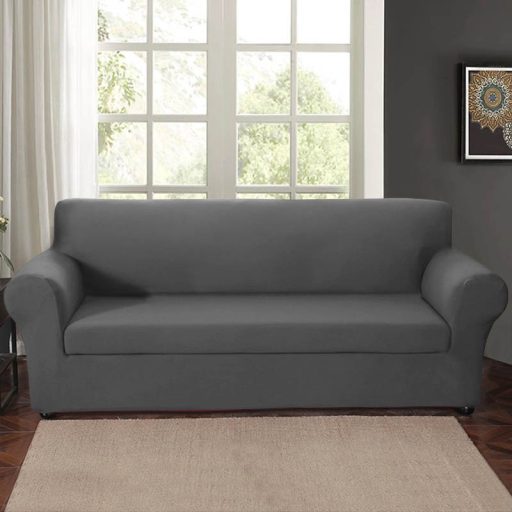Pokrowiec na fotel i kanapę w kilku rodzajach-do trzyosobowej kanapy-szary