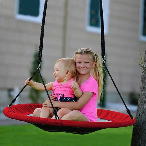 Huśtawka bociane gniazdo-110 centymetrowa-czerwona-bez namiotu