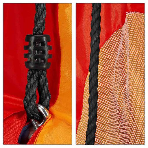 Huśtawka bociane gniazdo-110 centymetrowa-czerwona-z namiotem