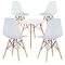 4 nowoczesne krzesła do jadalni i stół, w 3 kolorach-białe