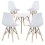 4 nowoczesne krzesła do jadalni i stół, w 3 kolorach-białe
