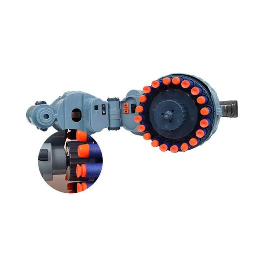 Karabin maszynowy dla dzieci z efektem dźwiękowym, w 2 kolorach, zestaw naboji w prezencie-szary