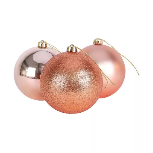 112-częściowy zestaw ozdób choinkowych, w kilku kolorach-rosegold