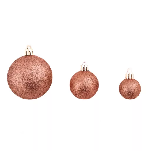 112-częściowy zestaw ozdób choinkowych, w kilku kolorach-rosegold