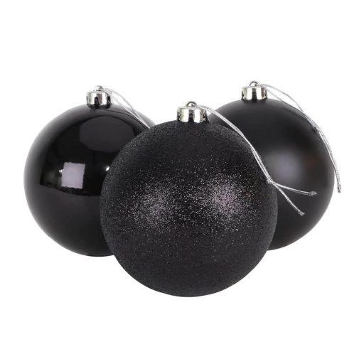 112-częściowy zestaw ozdób choinkowych, w kilku kolorach - czarne