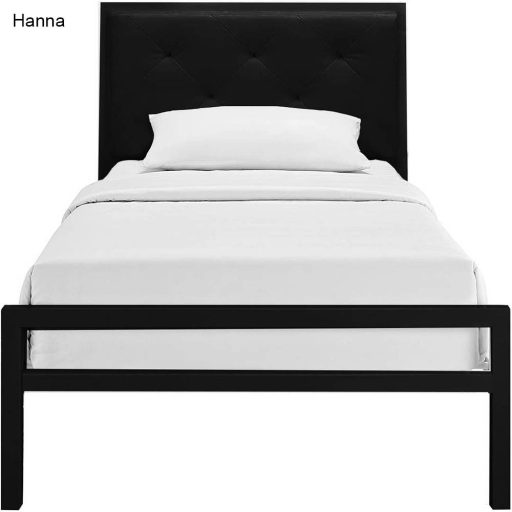 Metalowa rama łóżka Hanna ze stelażem w prezencie, dostępne w kilku wymiarach i kolorach-90x200 cm-es-czarna