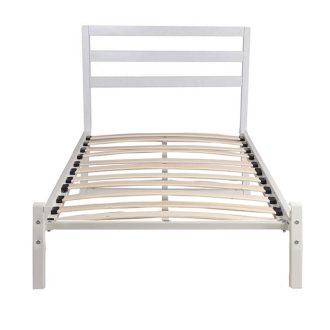   Metalowa rama łóżka Bella ze stelażem w prezencie, dostępne w kilku wymiarach i kolorach-90x200 cm-owa, biała