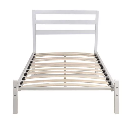 Metalowa rama łóżka Bella ze stelażem w prezencie, dostępne w kilku wymiarach i kolorach-90x200 cm-owa, biała