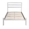 Metalowa rama łóżka Bella ze stelażem w prezencie, dostępne w kilku wymiarach i kolorach-90x200 cm-owa, biała