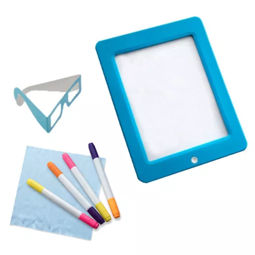 Magiczna tablica świecąca, kilka rodzaji-świecąca+3D okulary-kosmos