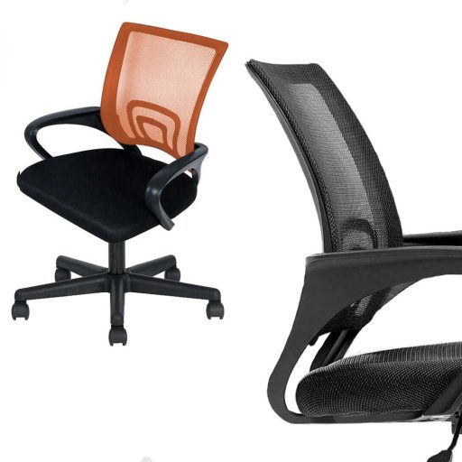 Krzesło biurowe, obrotowe-pomarańczowa