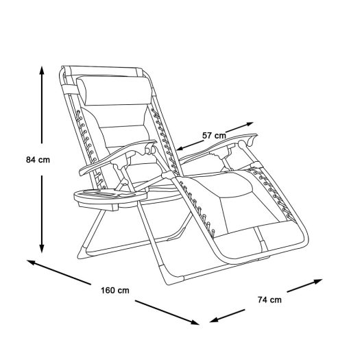 Krzesło ogrodowe zerowej grawitacji Delux, w kilku kolorach-pomarańczowe