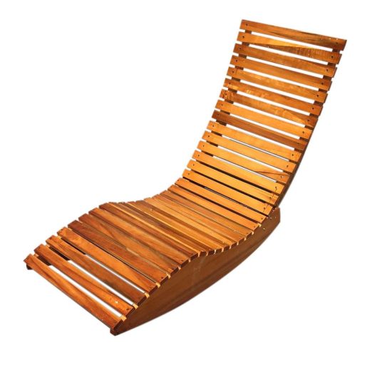 Drewniany leżak bujany