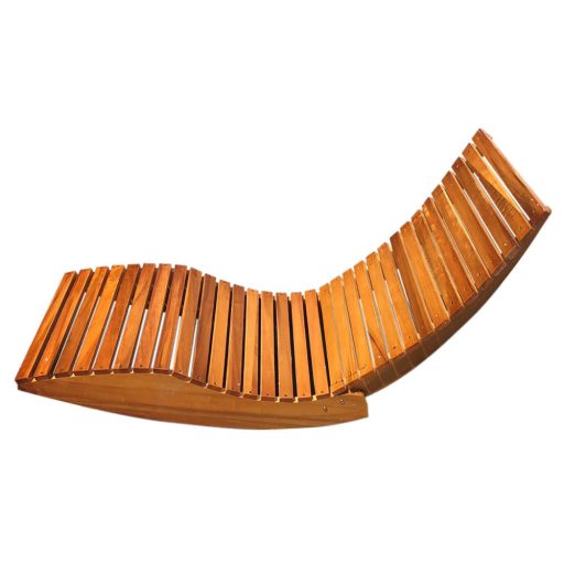 Drewniany leżak bujany