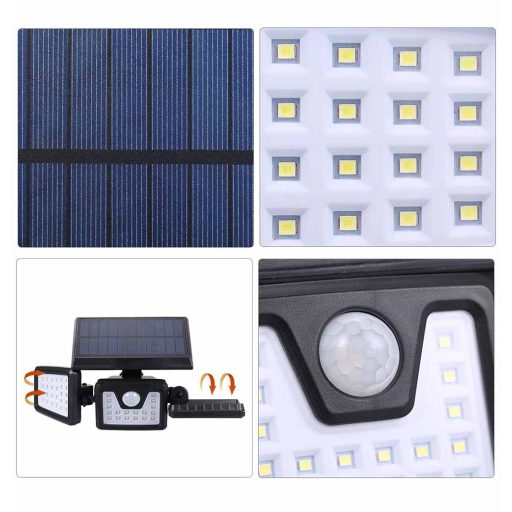 Lampa solarna obrotowa z 3 panelami