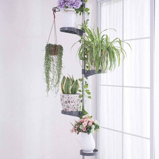 Teleskopowy stojak na kwiaty, szary