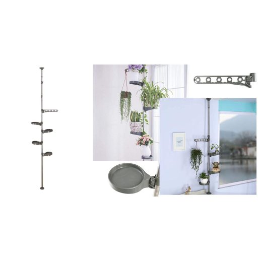 Teleskopowy stojak na kwiaty, szary