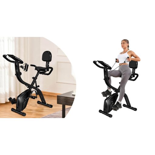 Rower stacjonarny z oparciem i gumą