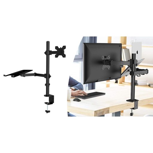 Biurkowy uchwyt na monitor i laptop