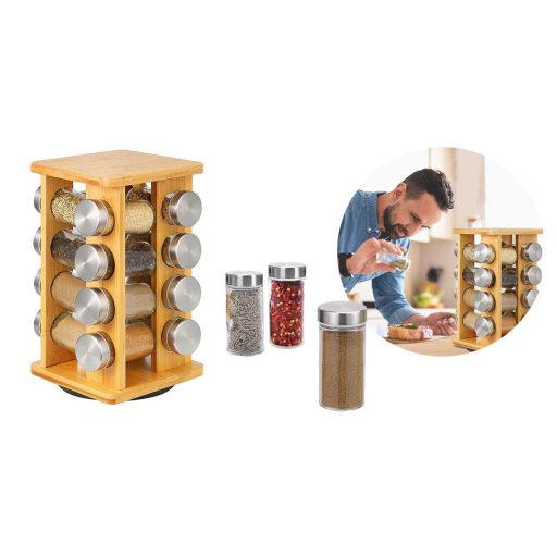 Stojak bambusowy na przyprawy 