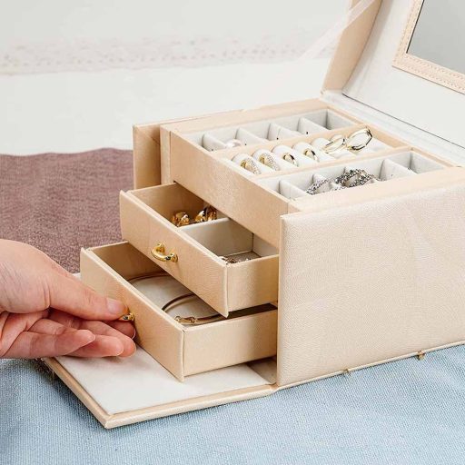 Torba na klejnoty w kilku kolorach-szampańska