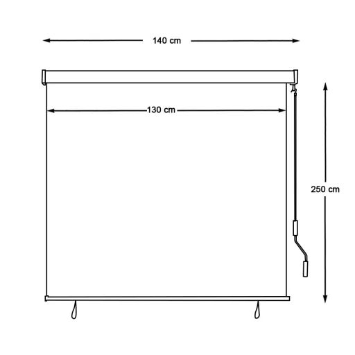 Markiza pionowa, 1,3*2,5m, szara