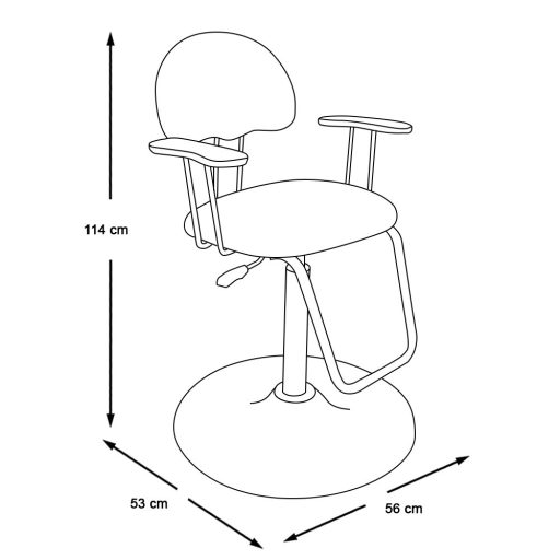 Fotel fryzjerski dla dzieci, czarny