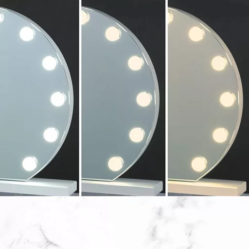 Lusterko na make-up z oświetleniem LED